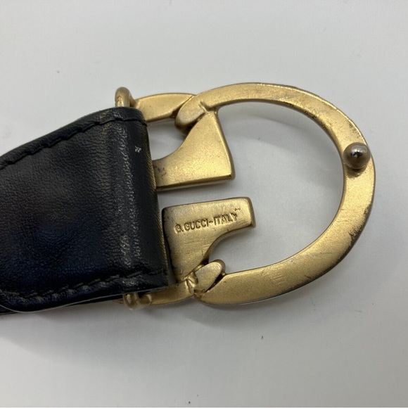 Gucci belt black and gold Length approx. 78 cm